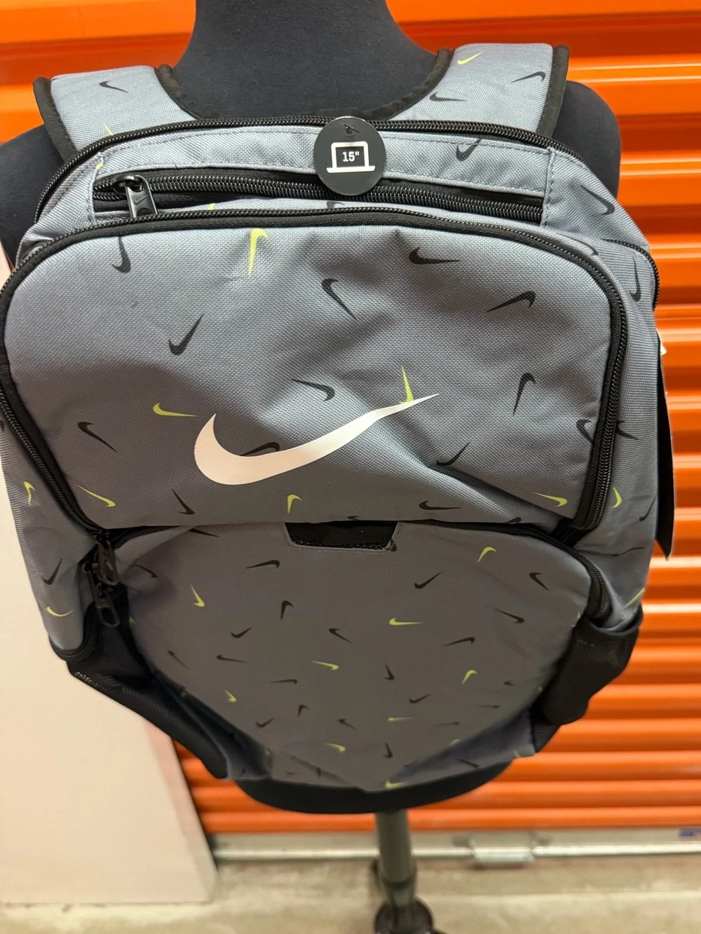 NWT Nike Brasilia XL 9.0 Printed 2 Backpack | Training Grey